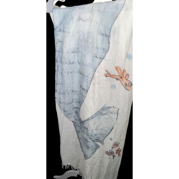 Whimsical Italian "The Sea Ends Where The Sky Begins" Art Scarf/Shawl - Picture 11 of 16